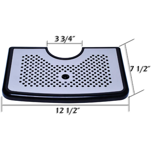 Rebrilliant Kegerator Drip Tray, Beer Tap Drip Tray With 5 Beer Faucet